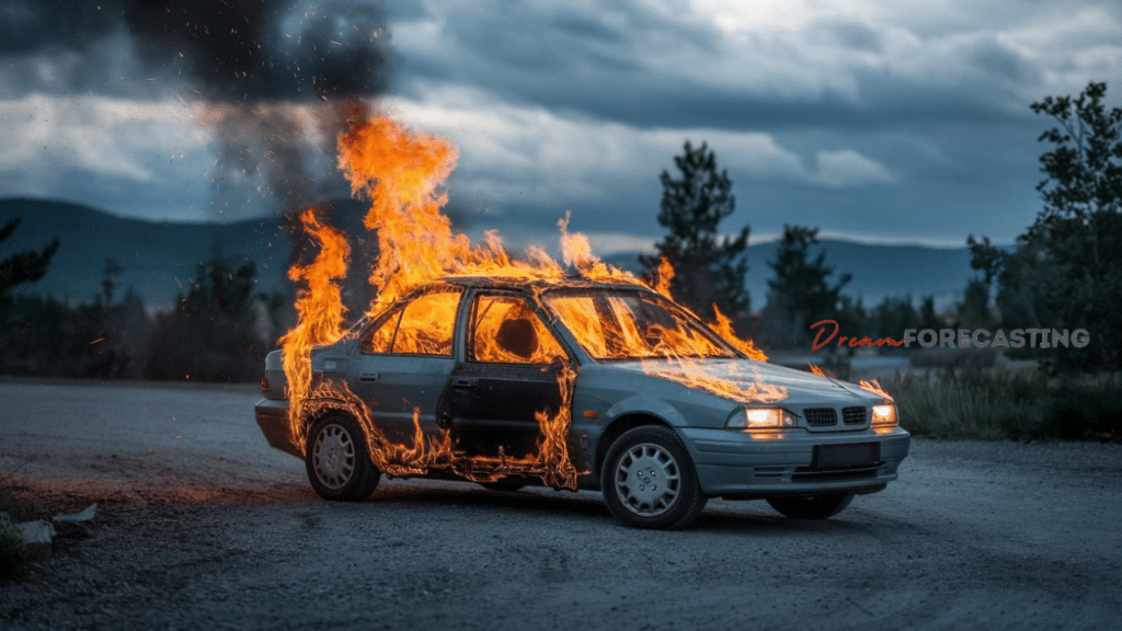 Car on fire dream