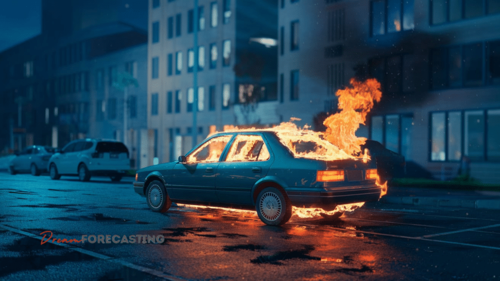 Car on fire dream