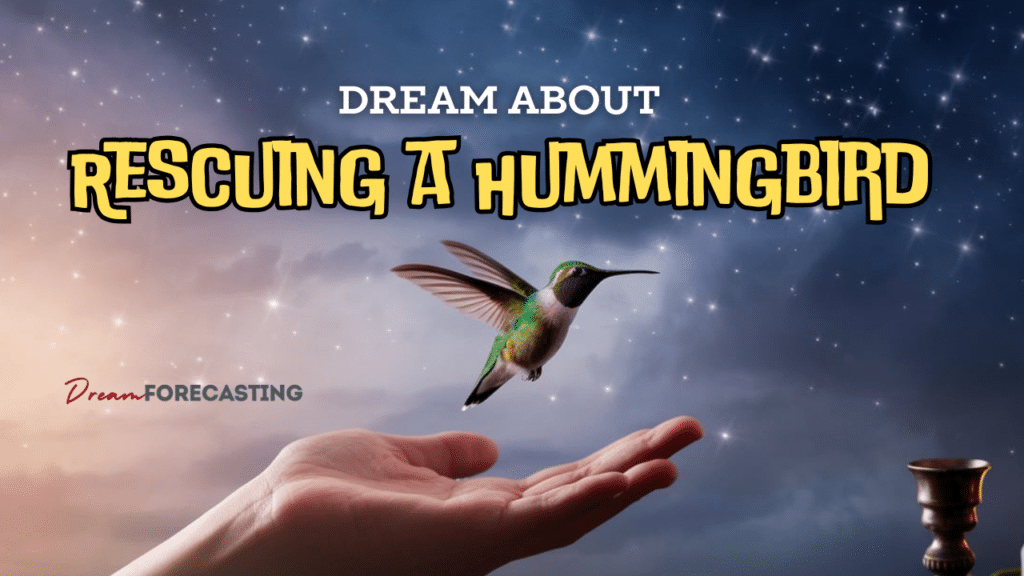 Protecting or Rescuing a Hummingbird In Dream